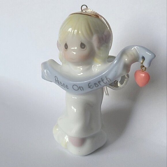 Vintage Precious Moments Christmas Angel Collectible Porcelain Figurine Ornament - Picture 3 of 7